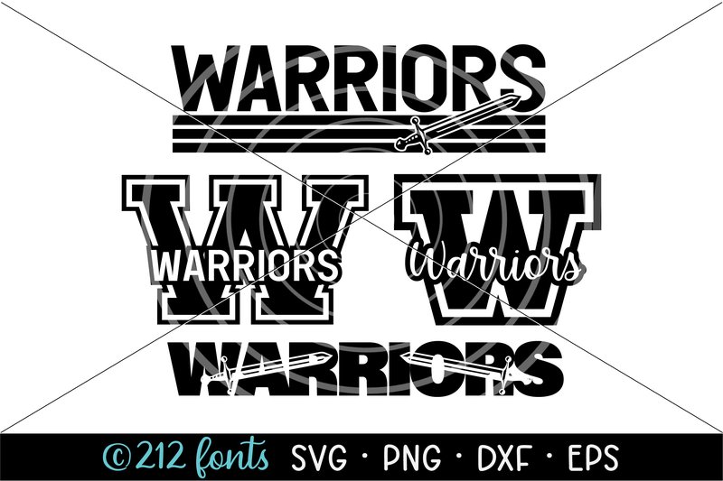 Warriors Mascot School Sports Team SVGs (by 212 Fonts)