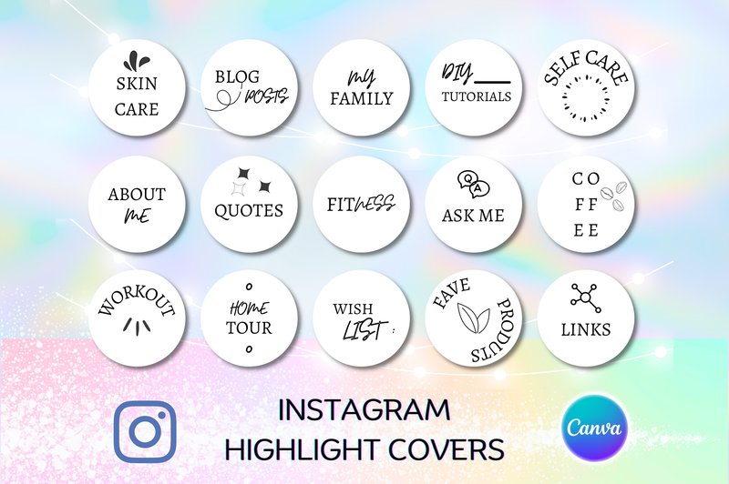 White Instagram Highlight Covers (by Tas Creative Studio)