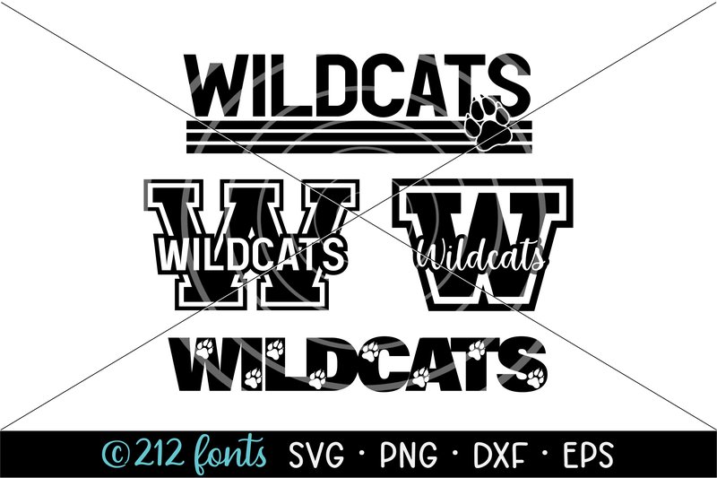 Wildcats Mascot School Sports Team SVGs (by 212 Fonts)
