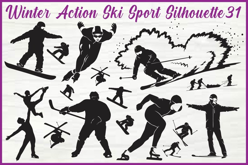 Winter Action Ski Sport Vector (by BrandRipple)