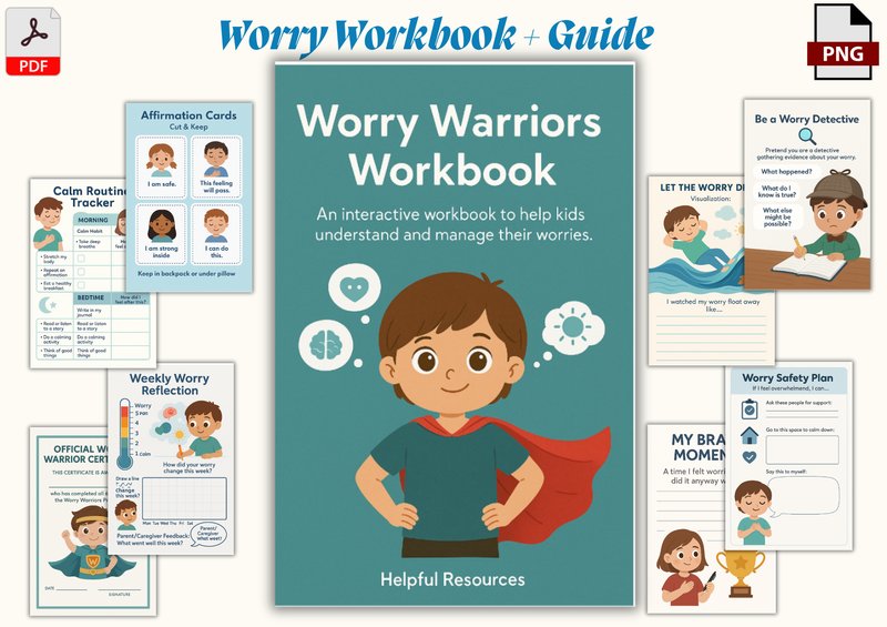 Worry Warriors Workbook + Guide (by Nora as)