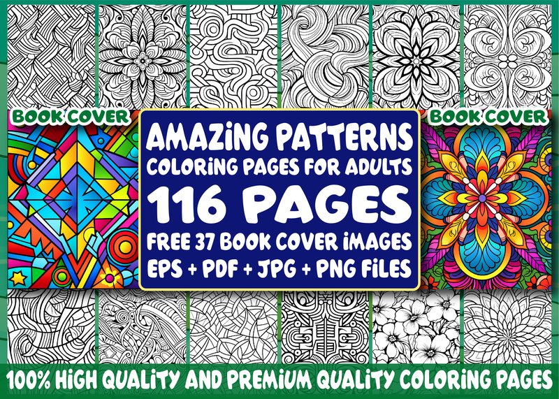 116 Amazing Patterns Coloring Pages (by GoLdeN ArT)