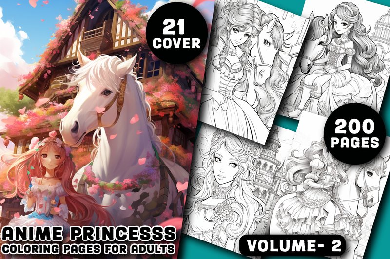 200 Anime Princesss Coloring Pages (by Printable Crafts)