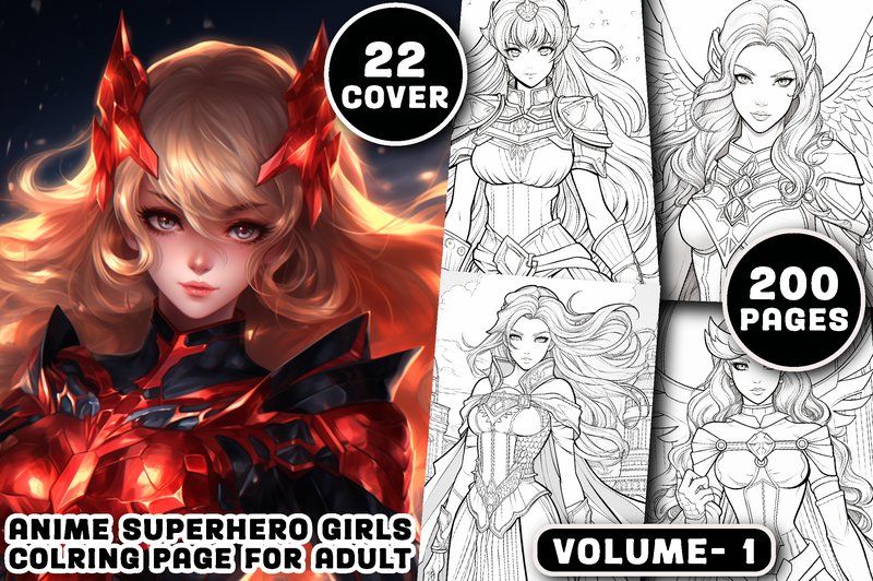 200 Anime Superhero Coloring Pages (by Printable Crafts)
