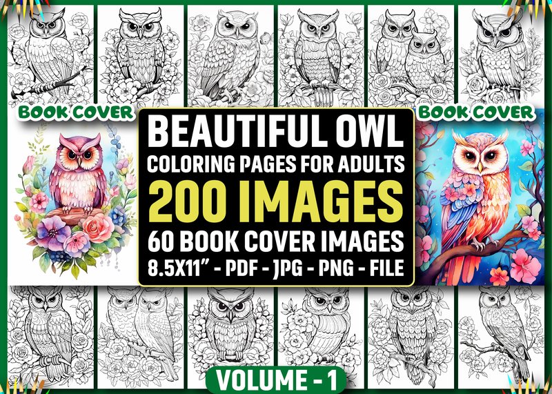 200 Beautiful Owl Coloring Pages (by GoLdeN ArT)