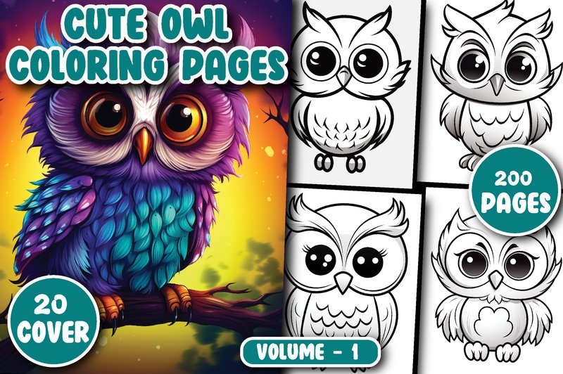 200 Cute Owl Coloring Pages (by Printable Crafts)