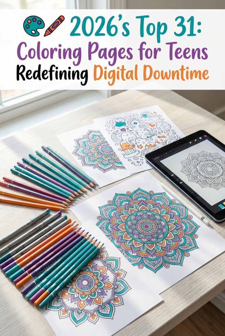 🎨🖍️ 2026's Top 31: Coloring Pages for Teens Redefining Digital Downtime ...