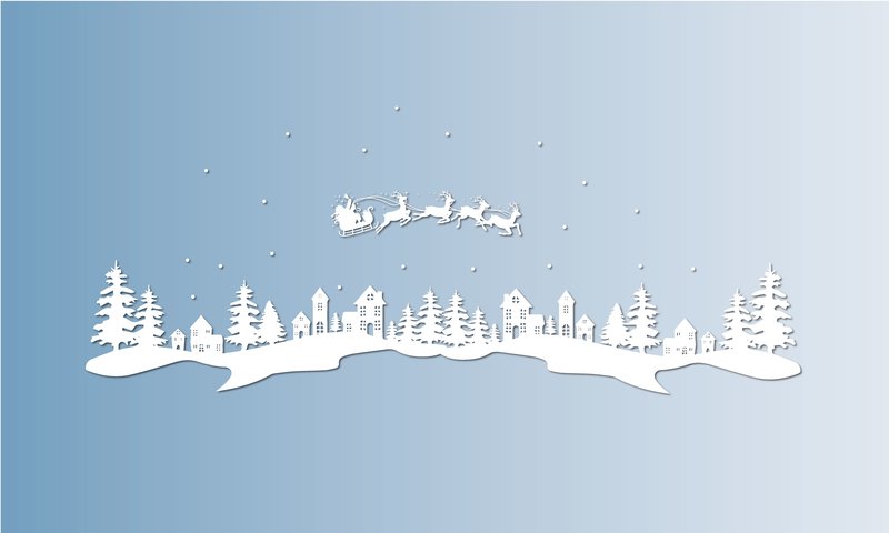 3d Christmas Paper Cut Village House