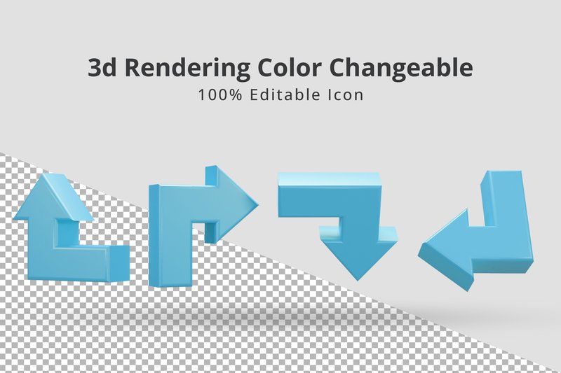 3d Direction Arrow Ui Icon (by DesignHill1024)