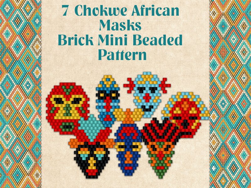 7 Chokwe African Masks (by KseniyaOmega)