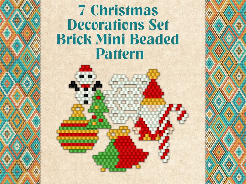 7 Christmas Decorations Set (by KseniyaOmega)