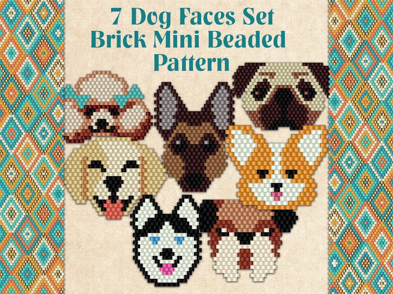 7 Dog Faces Set (by KseniyaOmega)