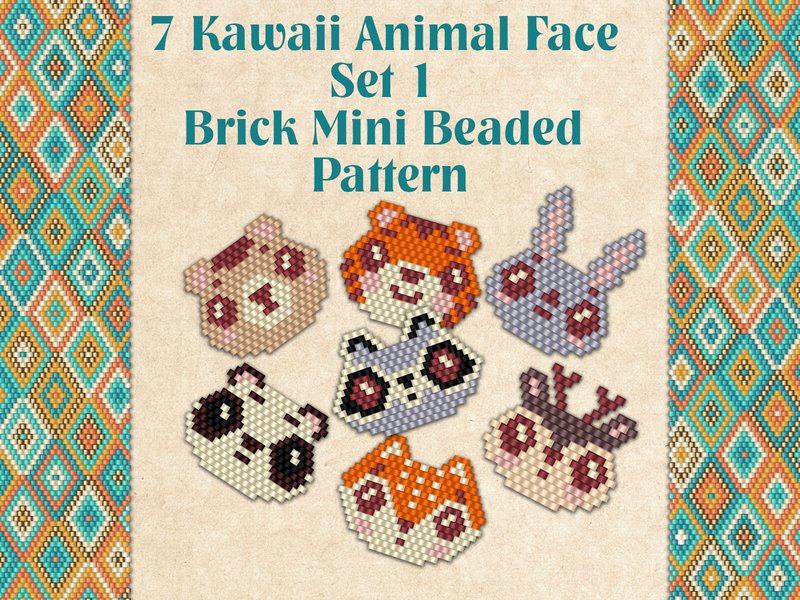 7 Kawaii Animal Face Set 1 (by KseniyaOmega)