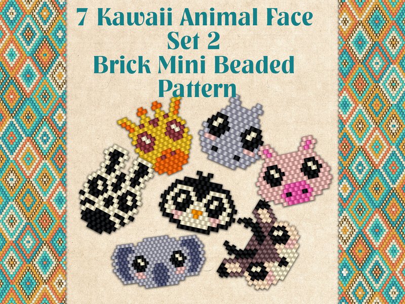 7 Kawaii Animal Face Set 2 (by KseniyaOmega)