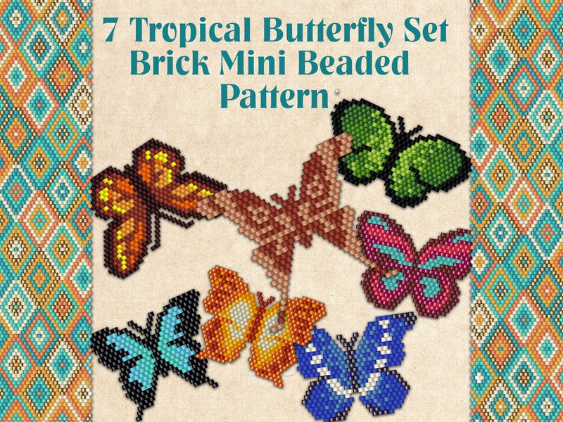 7 Tropical Butterfly Set (by KseniyaOmega)