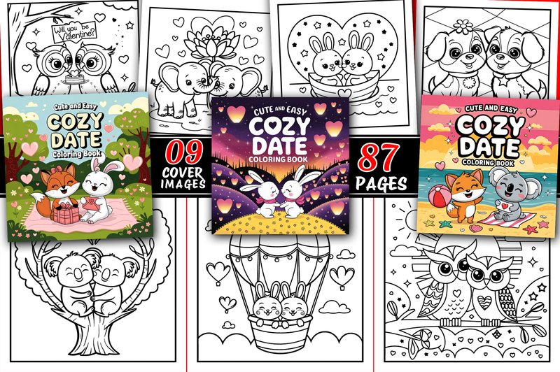 85+ Easy Cozy Valentine's Coloring Pages (by FuN ArT)