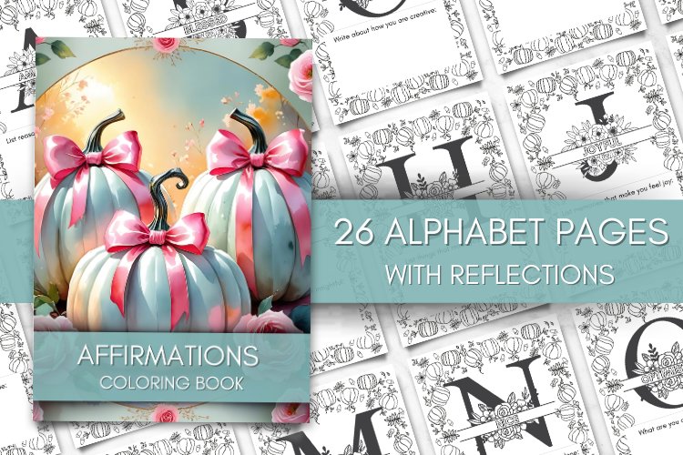Affirmation Pumpkin Coloring Book (by Heyv Studio)
