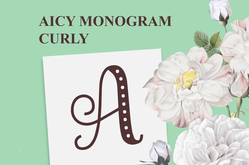 Aicy Monogram Curly (by Typefar)