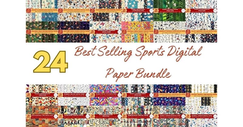 Amazing Sports Digital Paper Mega Bundle (by DIGITAL ART)