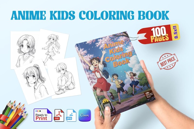 Anime Kids Coloring Book for Kids (by CraftVaz)