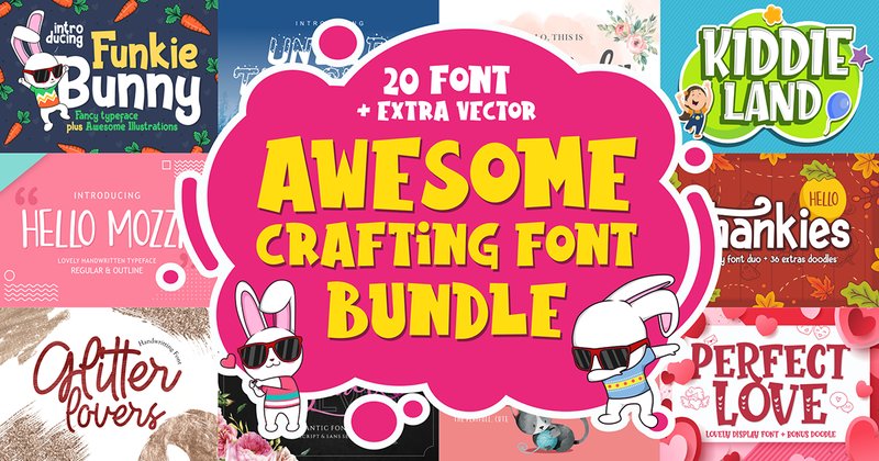 Awesome Crafting Font Bundle (by figuree studio)