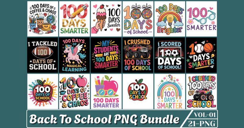 Back to School PNG Sublimation Bundle Vol.1 (by Design Wave)