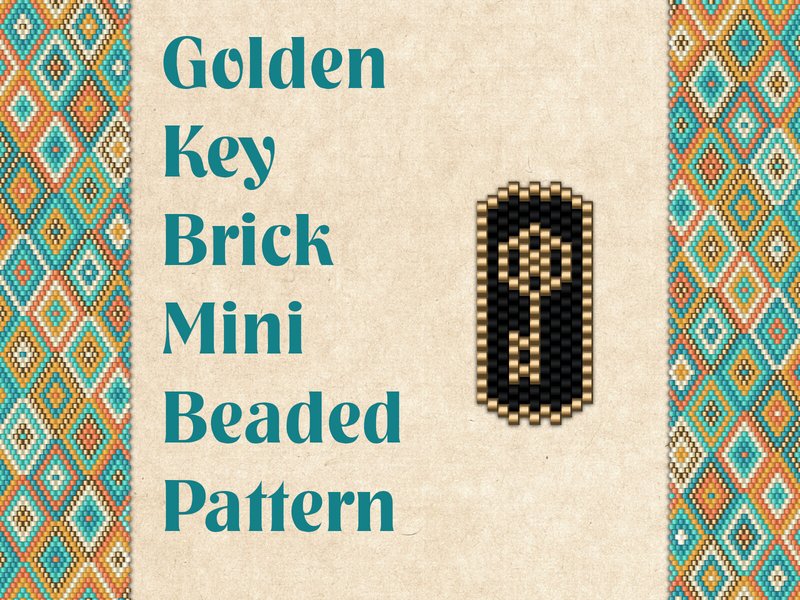 Beaded Golden Key (by KseniyaOmega)