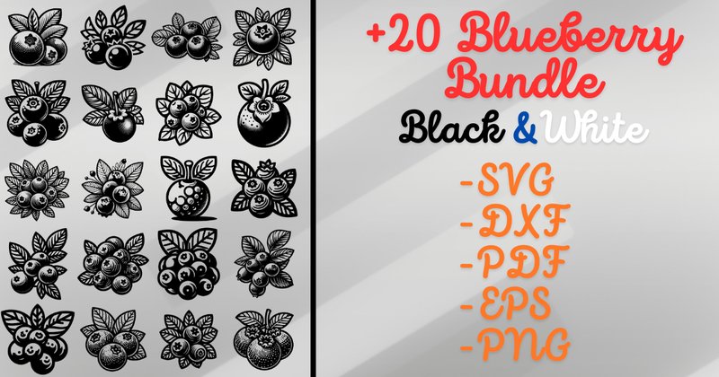 Blueberry SVG Bundle (by Artful Assetsy)