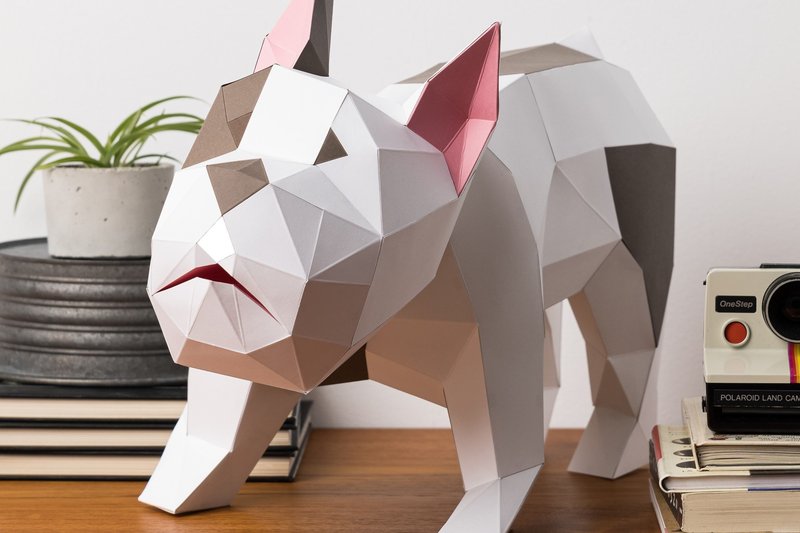 Bulldog Paper Sculpture (by Creative Fabrica Crafts)