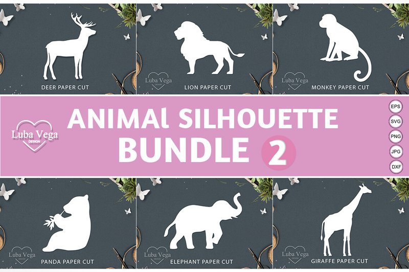 BUNDLE Animal Silhouette / BUNDLE Paper (by Luba Love)