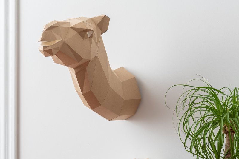 Camel Head Paper Sculpture (by Creative Fabrica Crafts)