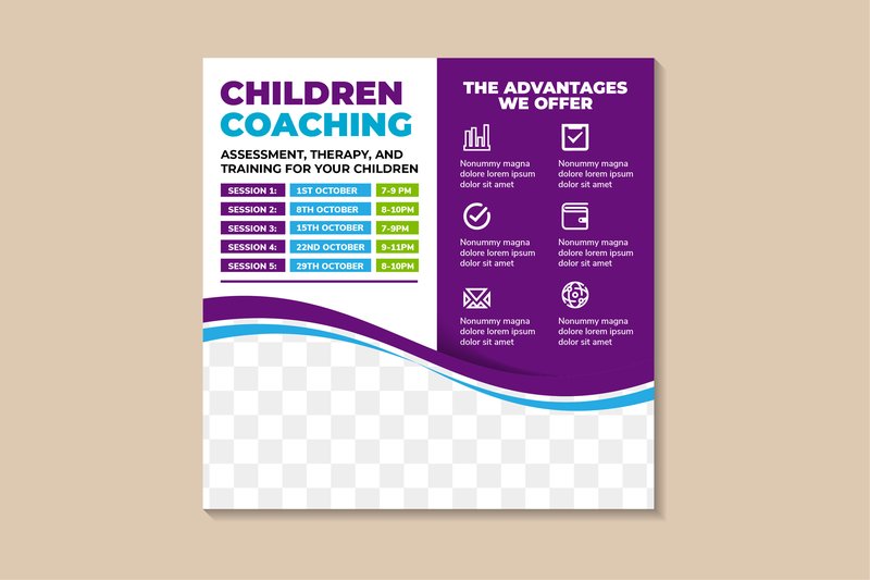 Children Coaching Square Banner (by noory.shopper)