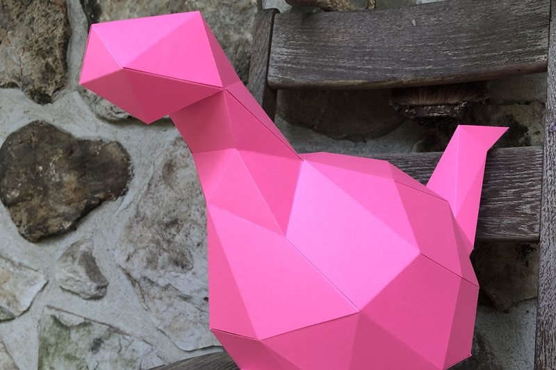 Chubby Dino Paper Sculpture (by Creative Fabrica Crafts)