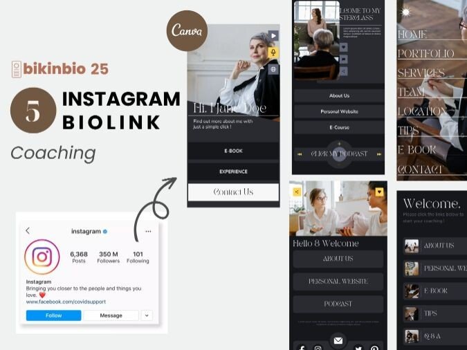 Coaching Instagram Bio Link Canva (by Templategum)