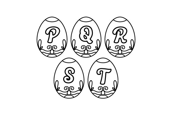 Coloring Easter Eggs P-T (by Creative Fabrica Crafts)