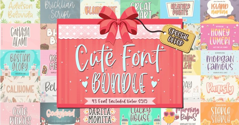Cute Fonts Bundle (by Typefar)