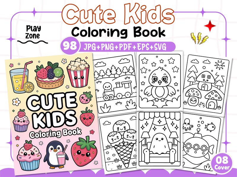 Cute Kids Coloring Pages for Kids (by PLAY ZONE)