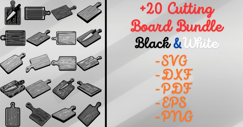 Cutting Board SVG Bundle (by Artful Assetsy)