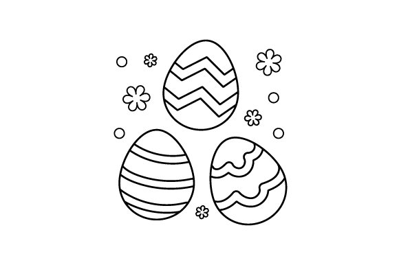 Decorated Easter Eggs Coloring Page (by Creative Fabrica Crafts)