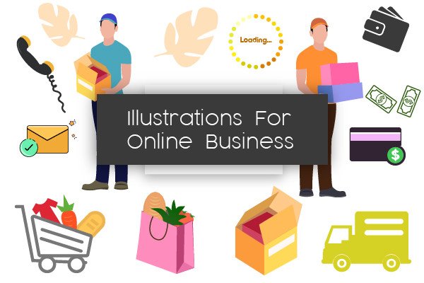 DeliveryMan OnlineBusiness Assets Vector (by Fouziaabida)