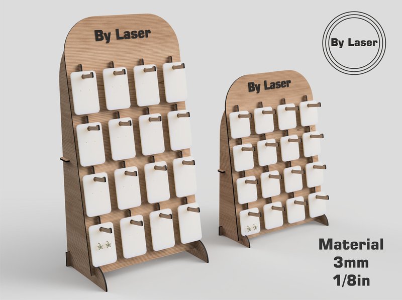 Earring Display Stand, Laser Cut Files (by ByLaser)