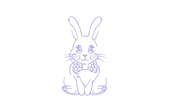 Easter Bunny - Crayon (by Creative Fabrica Crafts)