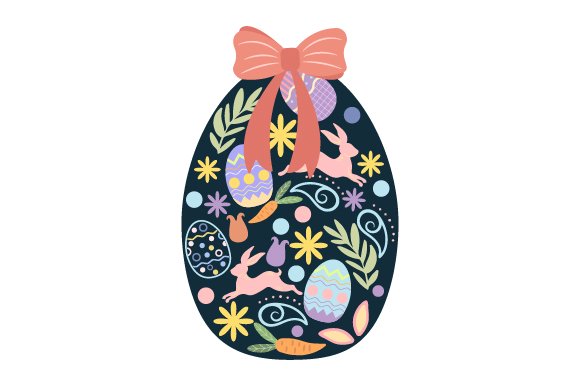 Easter Egg Made out of Symbols (by Creative Fabrica Crafts)