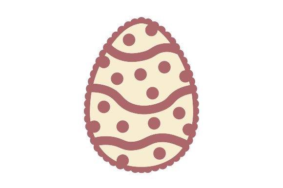 Easter Egg with Scalloped Edge (by Creative Fabrica Crafts)