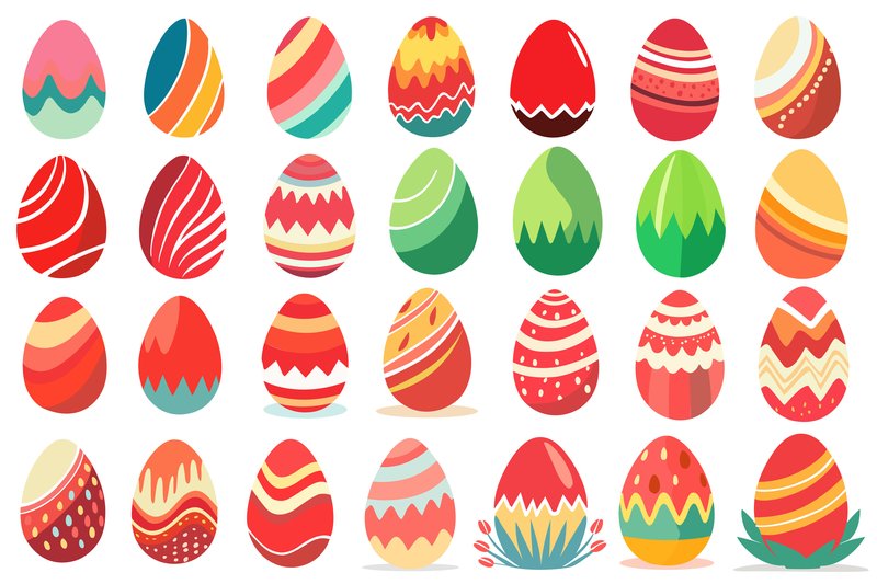 Easter Eggs Clipart Vector Illustrations (by VYCstore)