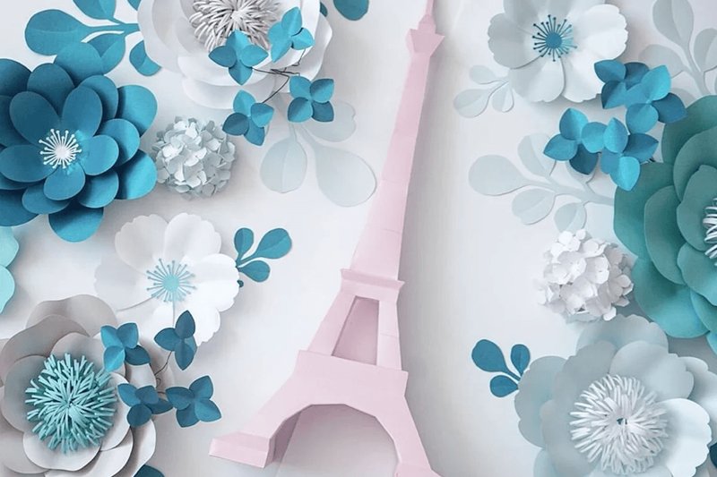 Eiffel Tower Wall Paper Sculpture (by Creative Fabrica Crafts)
