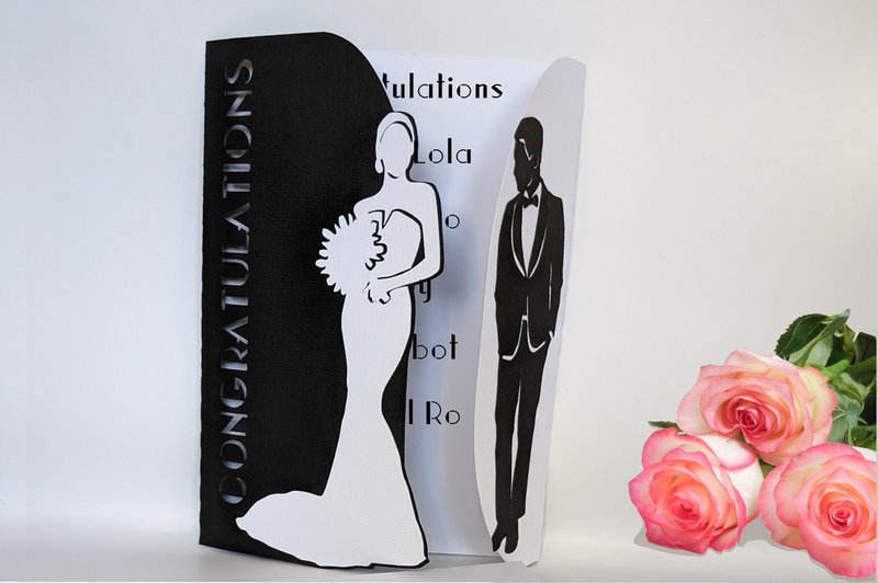 Elegant Wedding Card or Invitation (by 3D SVG Crafts)