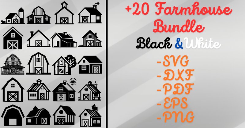 Farmhouse SVG Bundle (by Artful Assetsy)