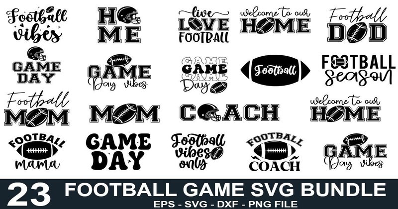 Football Game SVG Bundle (by crative8112)