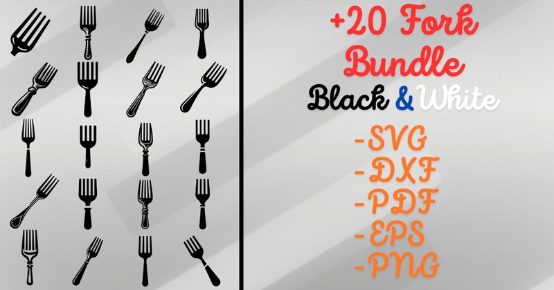 Fork SVG Bundle (by Artful Assetsy)